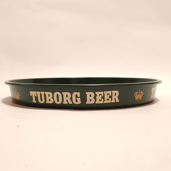 RARE TUBORG BEER Tray Metal Round Denmark Danish Beer - Picture 2 of 6